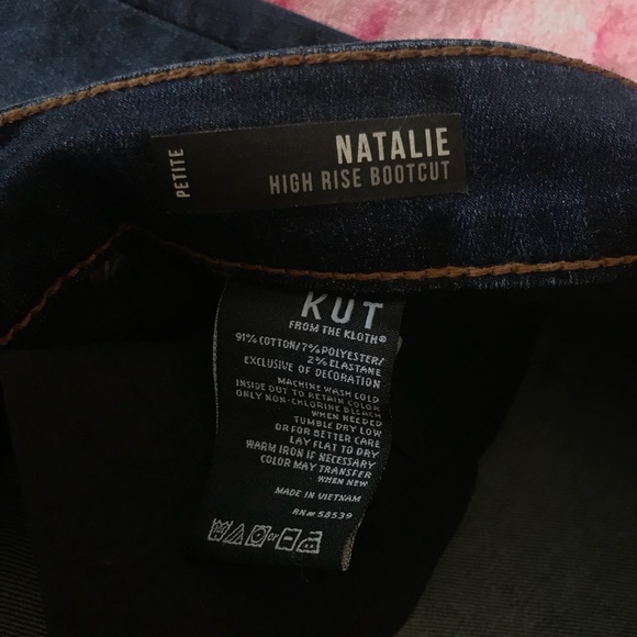 Dark Blue Denim Boot Cut Jeans - Picture 4 of 5